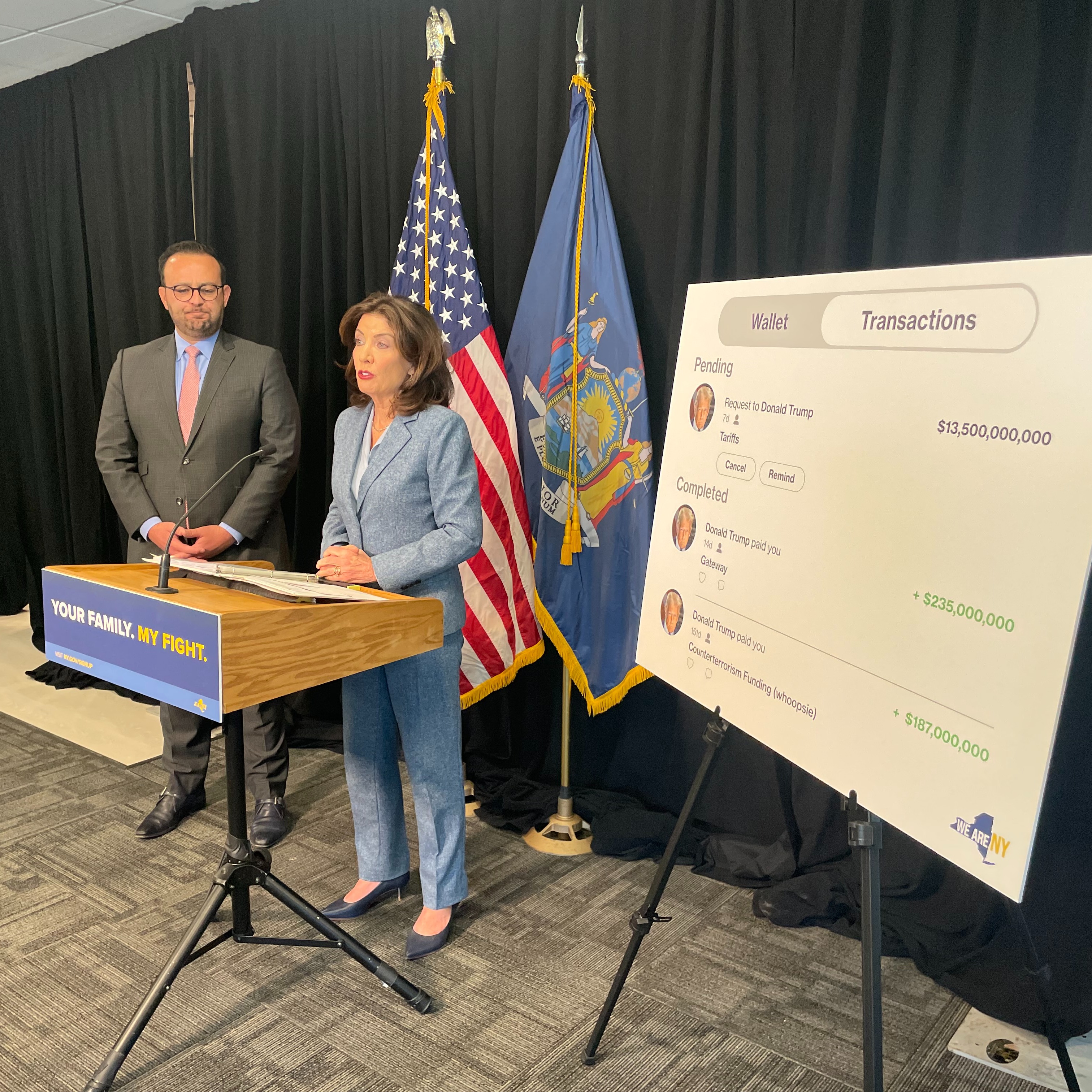 New York Gov. Kathy Hochul further addresses her roundtable discussions with businesses and other local leaders on the impacts of global tariffs episode artwork