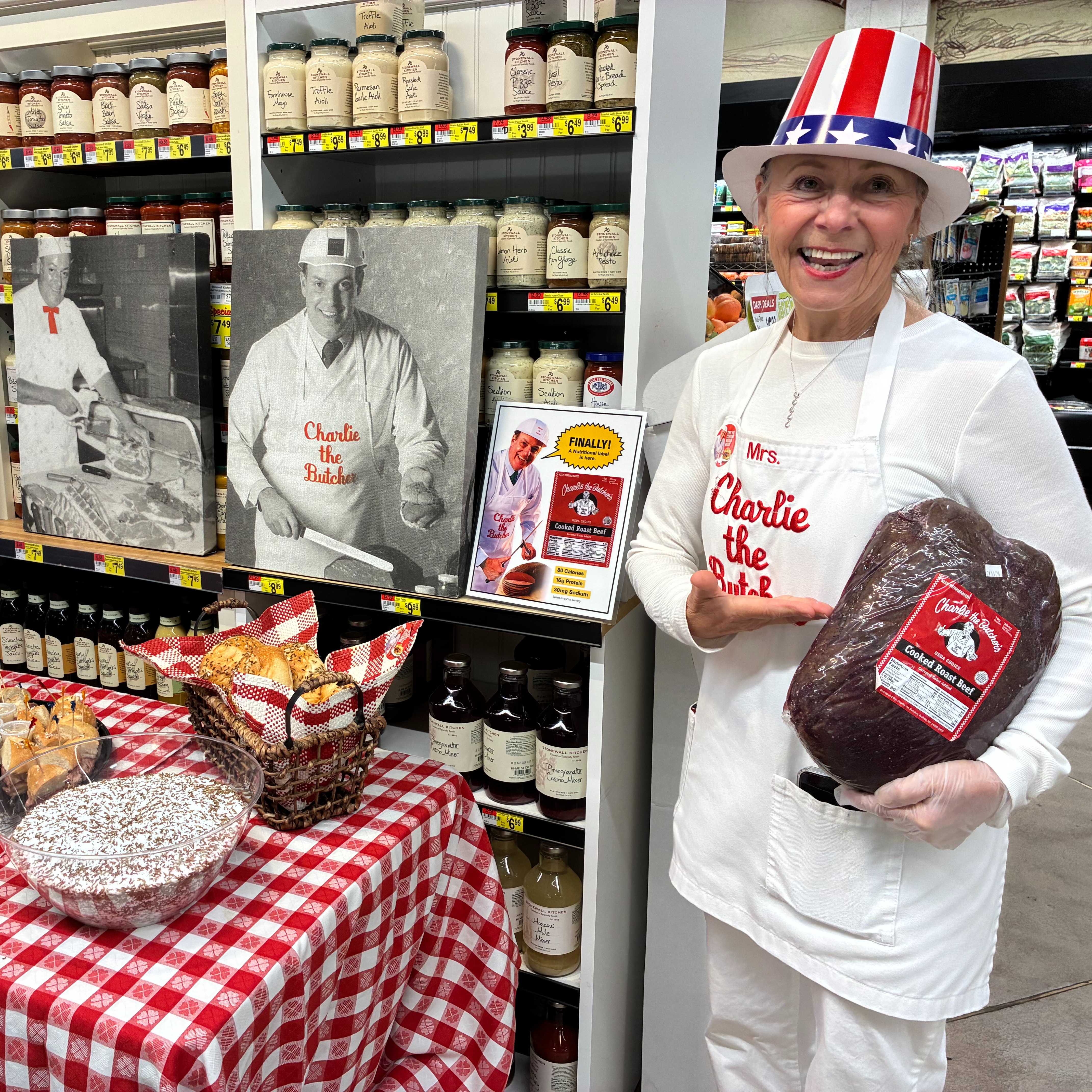 Co-owner of Charlie the Butcher, Bonnie Roesch, aka 'Mrs. Charlie the Butcher' celebrating National Roast Beef Day at Dash's Market in Williamsville episode artwork