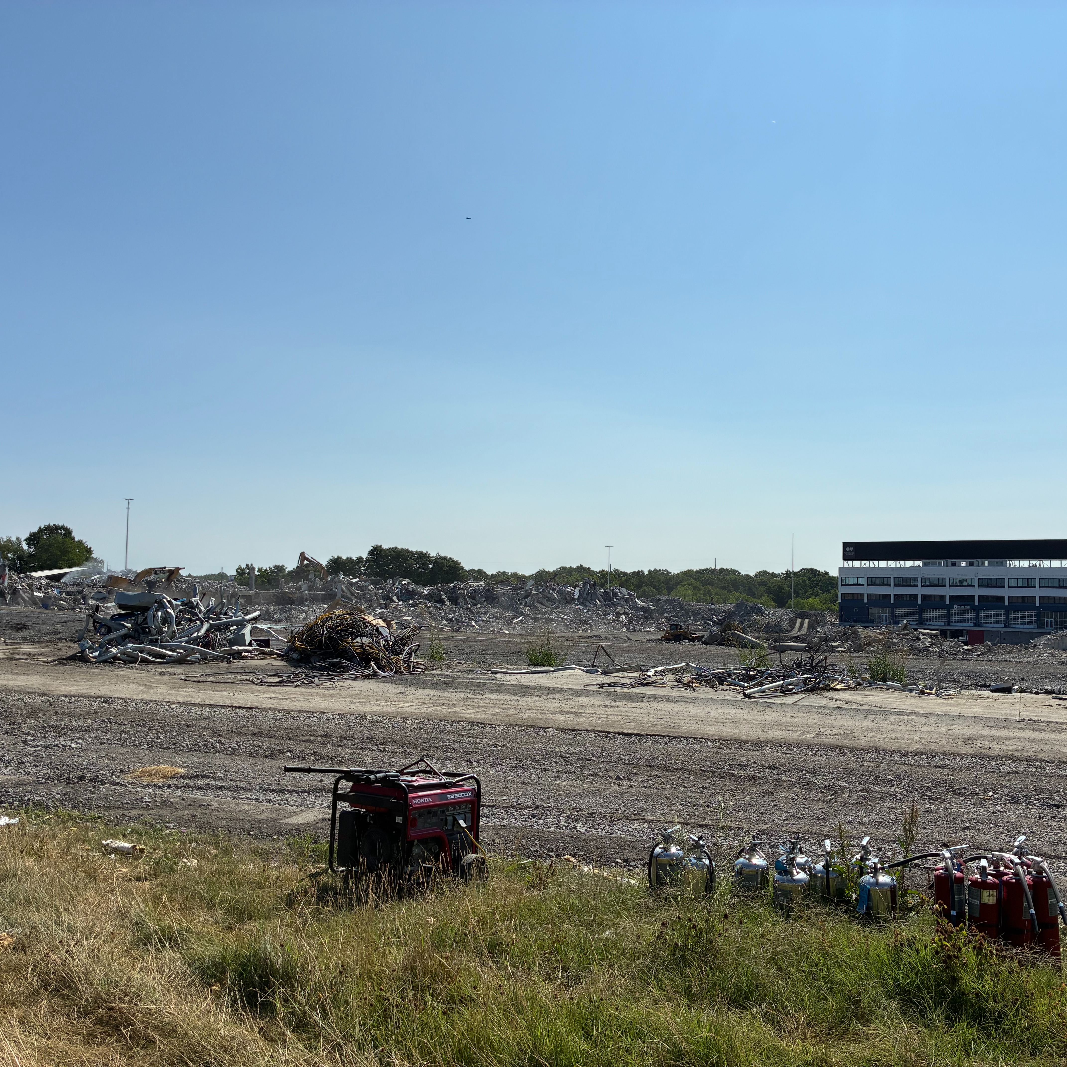 Bills fans and football fans checking out the progress of demolition of the old Highmark Stadium in Orchard Park episode artwork