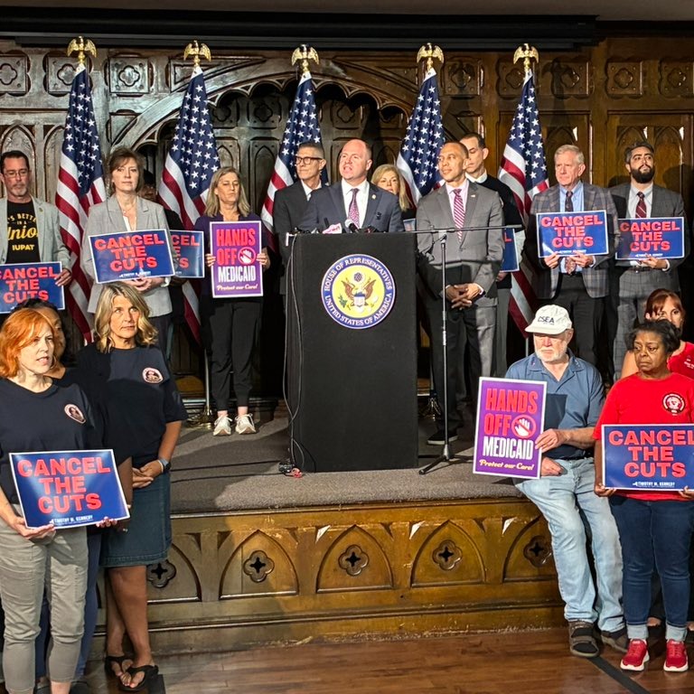 Congressman Tim Kennedy (D, NY-26) welcomes House Minority Leader Hakeem Jeffries to Buffalo to highlight impacts to healthcare since the Big, Beautiful Bill was signed last year episode artwork