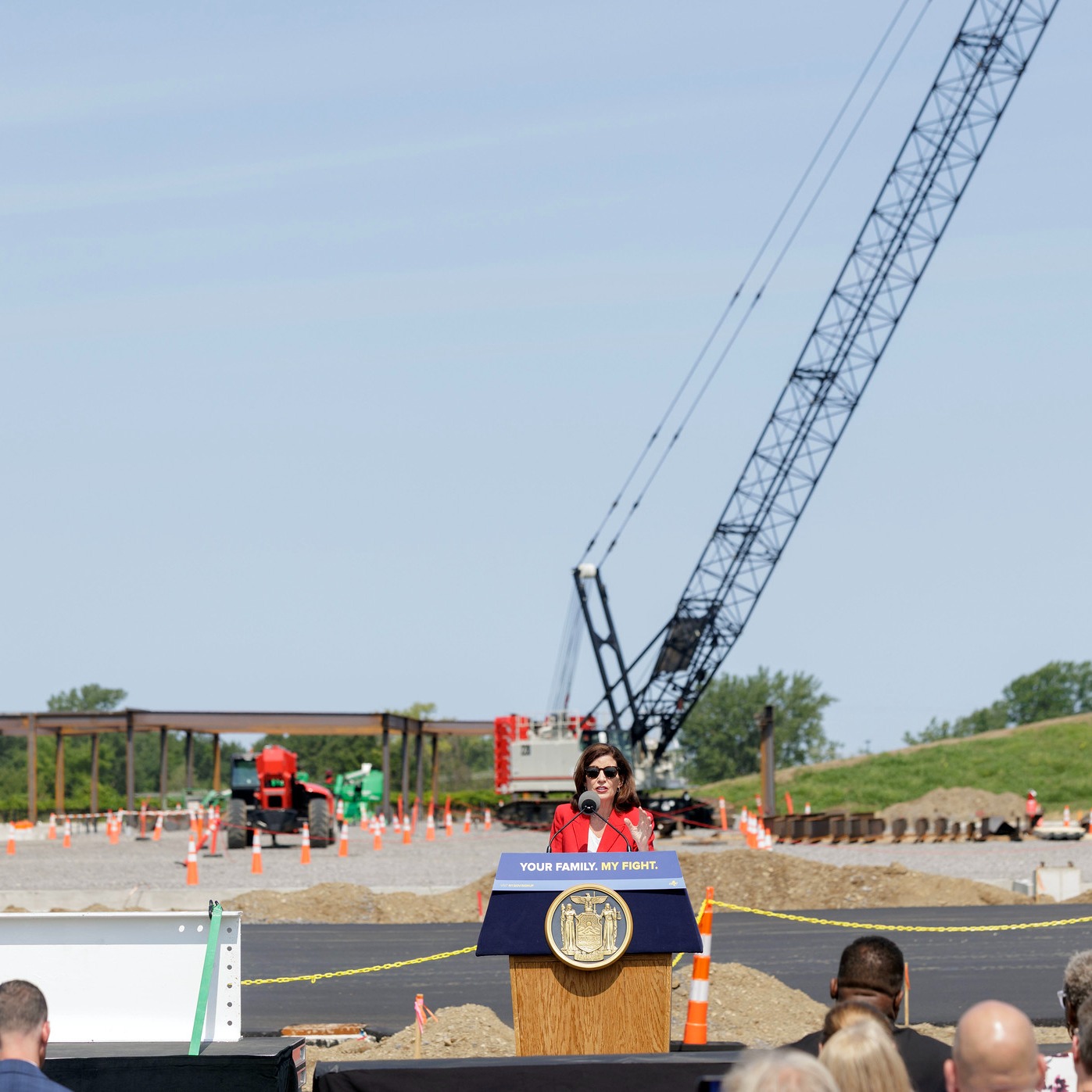 New York Gov. Kathy Hochul joins Chautauqua County officials to sign a structural beam for the new Northern Chautauqua Hospital in Fredonia episode artwork
