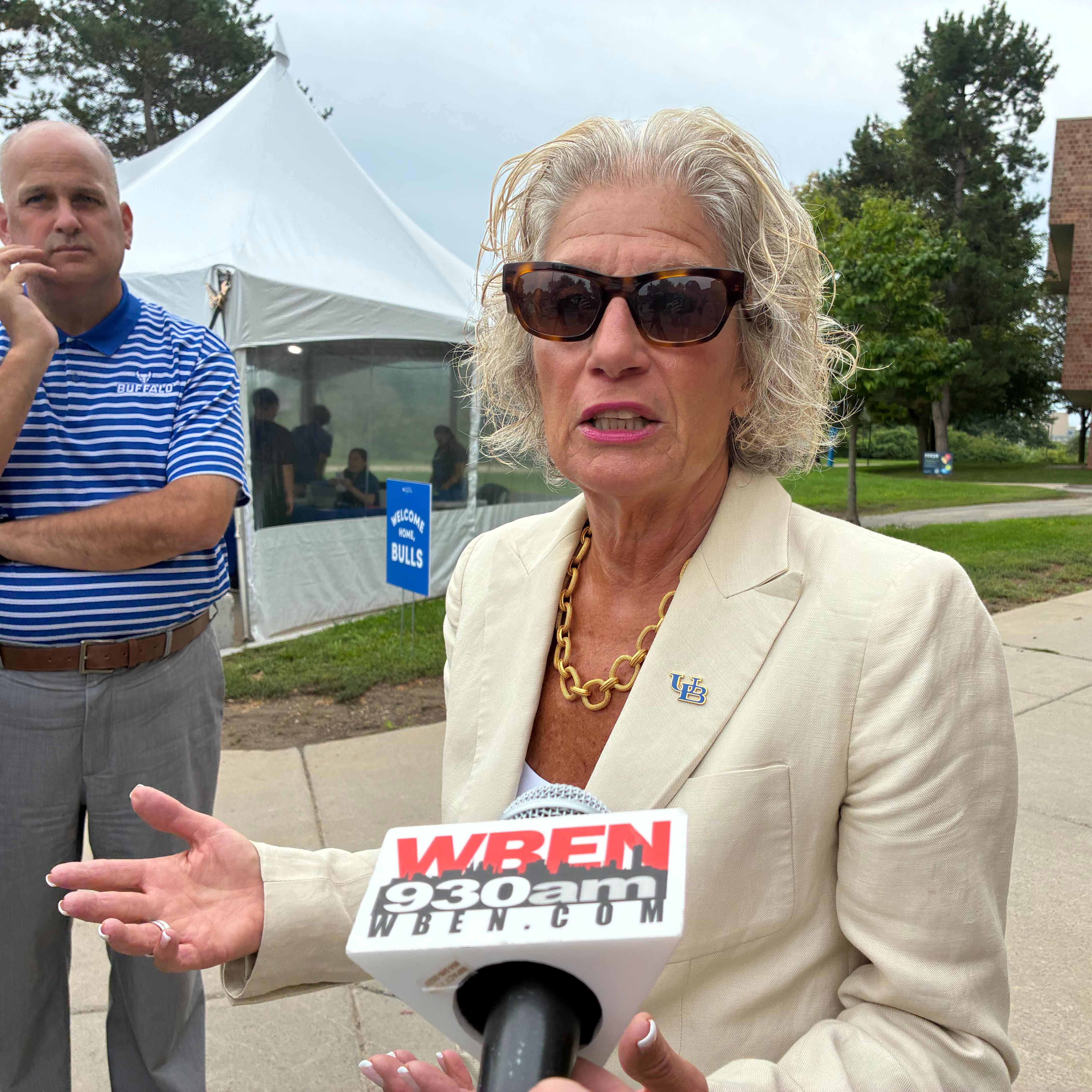 New president at the University at Buffalo, Caroline Attardo Genco attends move-in day for Freshmen on campus episode artwork
