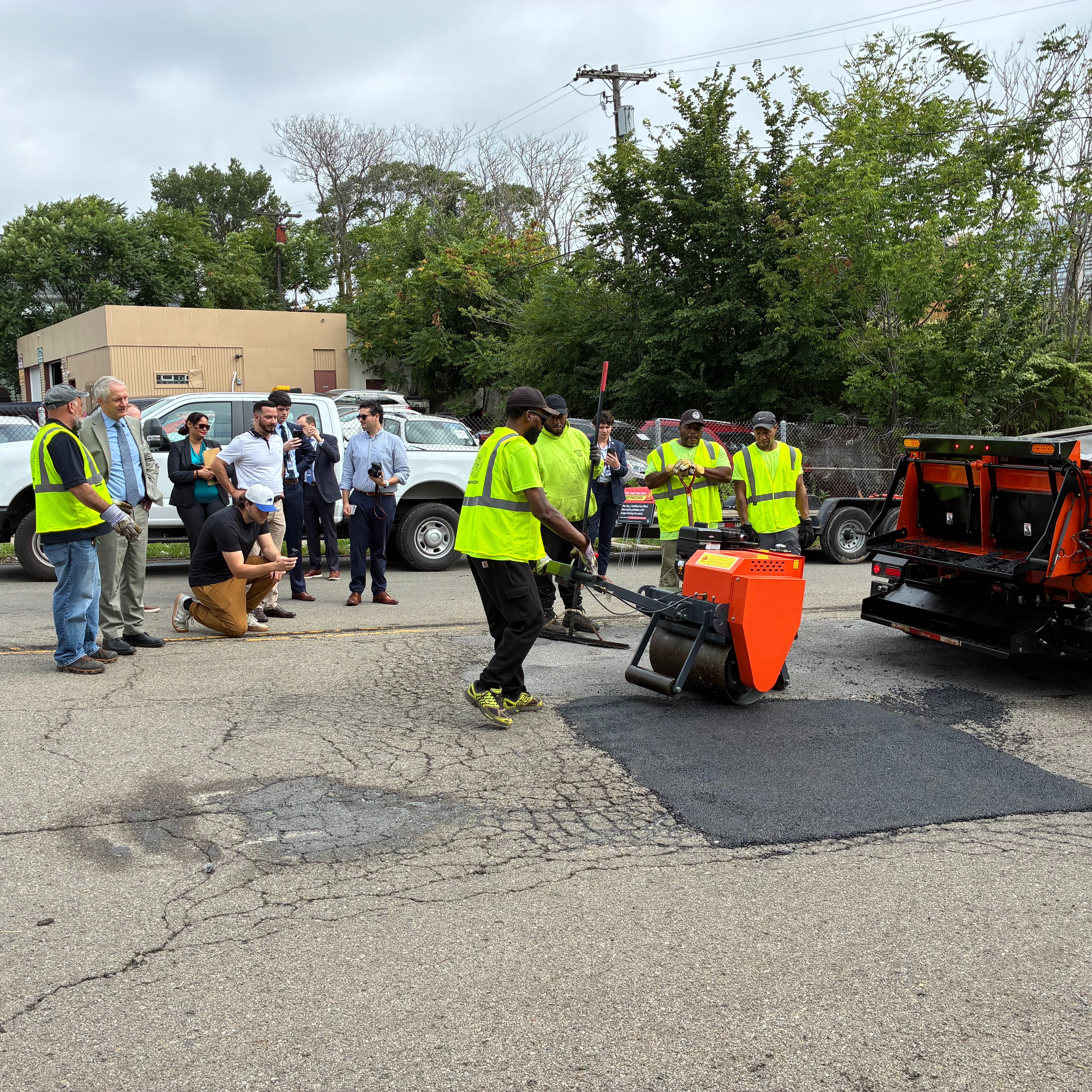 Buffalo Mayor Sean Ryan announces city's own hot patching operation and pothole repair counter episode artwork