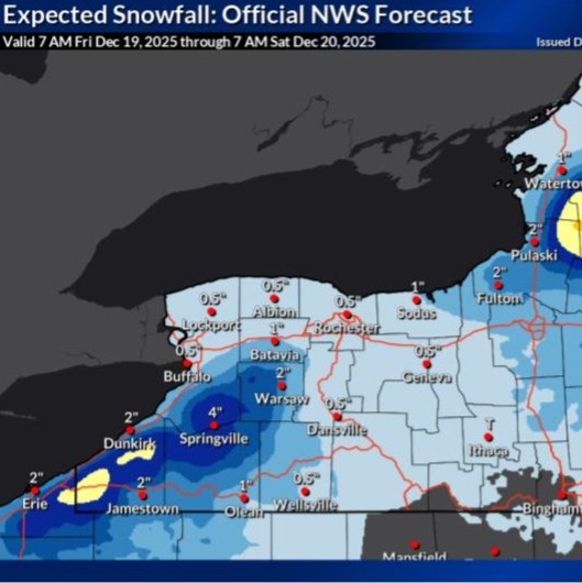 Winds will ease, then whip up again Friday as lake effect arrives