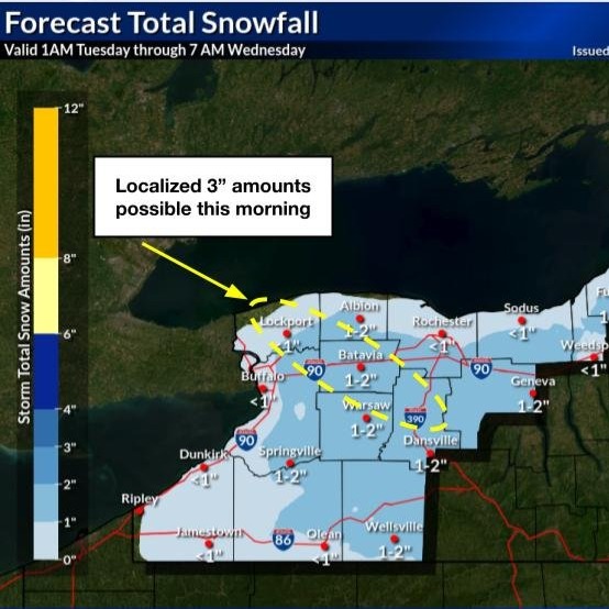 Wet snow gathers Tuesday morning before switching to rain episode artwork