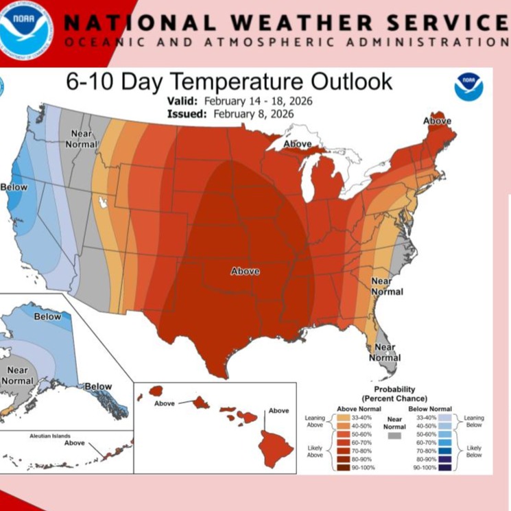 Temps jump above freezing for first time since late January