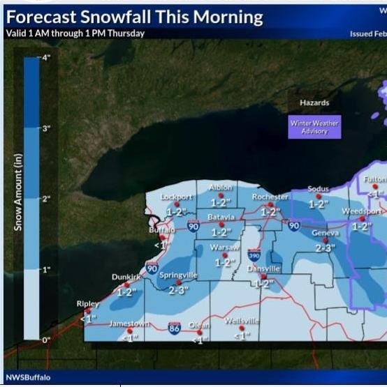 Widespread snow to cause messy morning commute Thursday