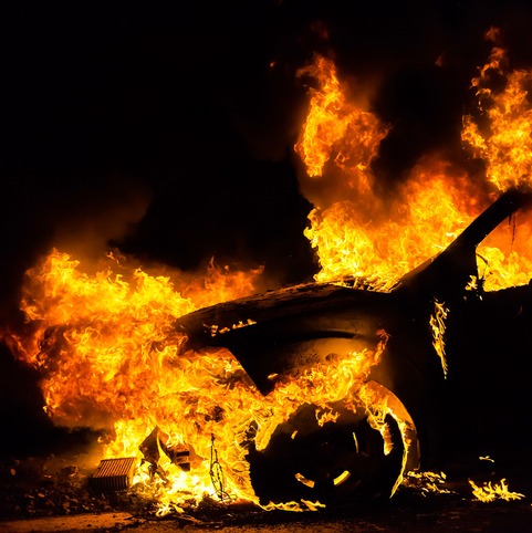 Three dead, child seriously hurt after car fire caused by crash in Woodstock
