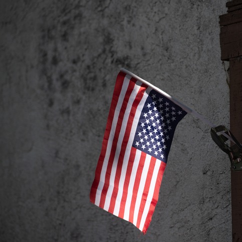 A South Side church raises American flag upside down