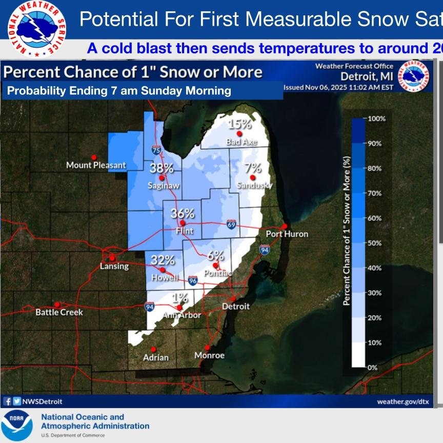 1-3 inches of snow expected in suburban Detroit this weekend 1-3 inches of snow expected in suburban Detroit this weekend