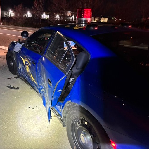Michigan State Police car hit by suspected drunk driver on I-94 episode artwork