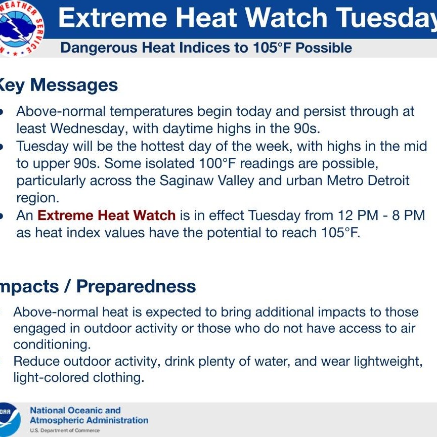 Extreme heat forecast to hit Metro Detroit starting Tuesday episode artwork