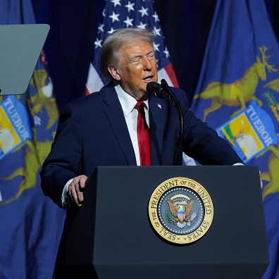 Speaking to Detroit Econ Club, Trump says  "Inflation is defeated" episode artwork