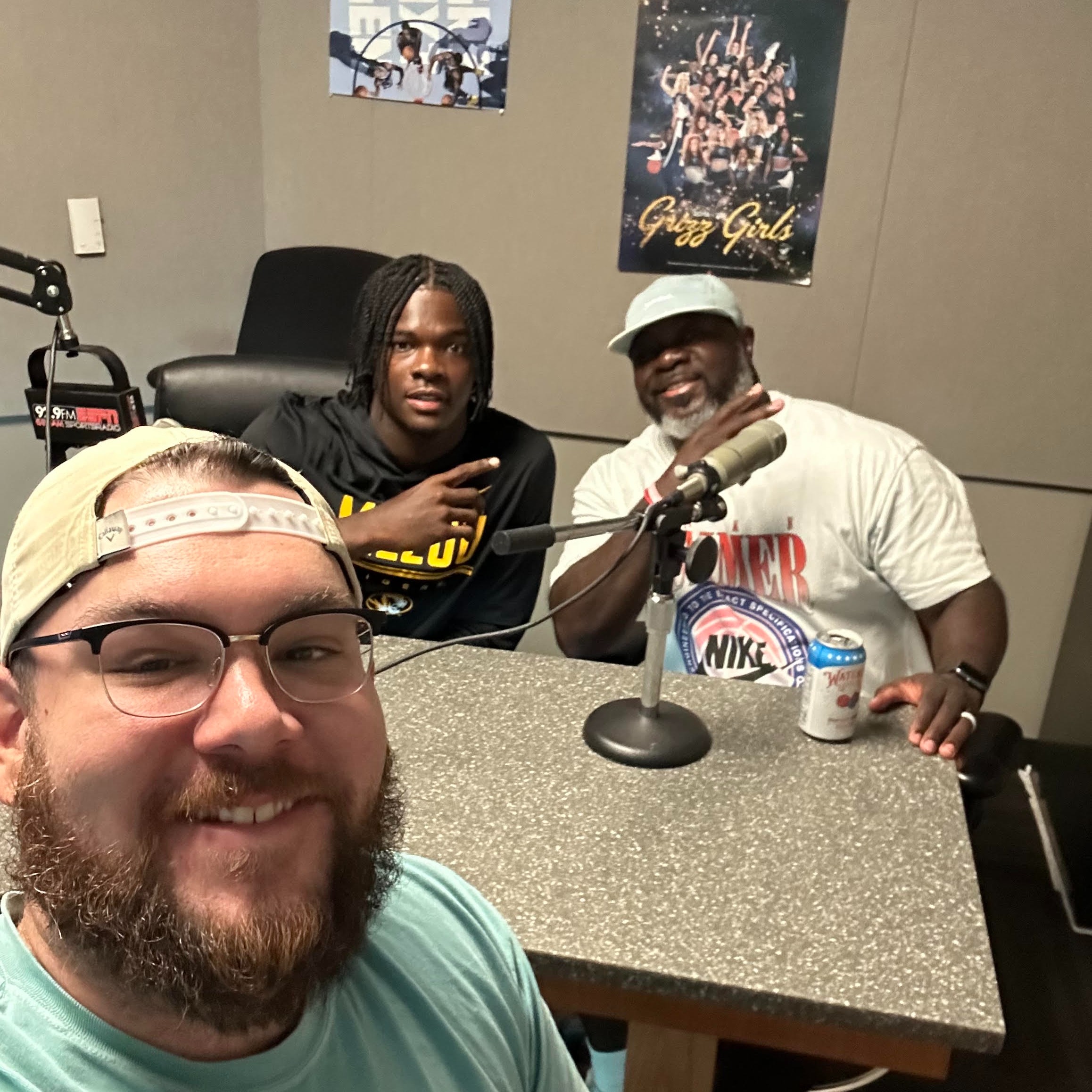 Lawrence Britt, 4-star Lausanne WR, in-studio with his Dad and Gabe Kuhn on 92.9 FM ESPN episode artwork