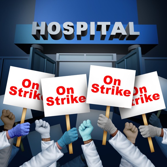 What message are Allina doctors hoping to convey during today's one-day strike?