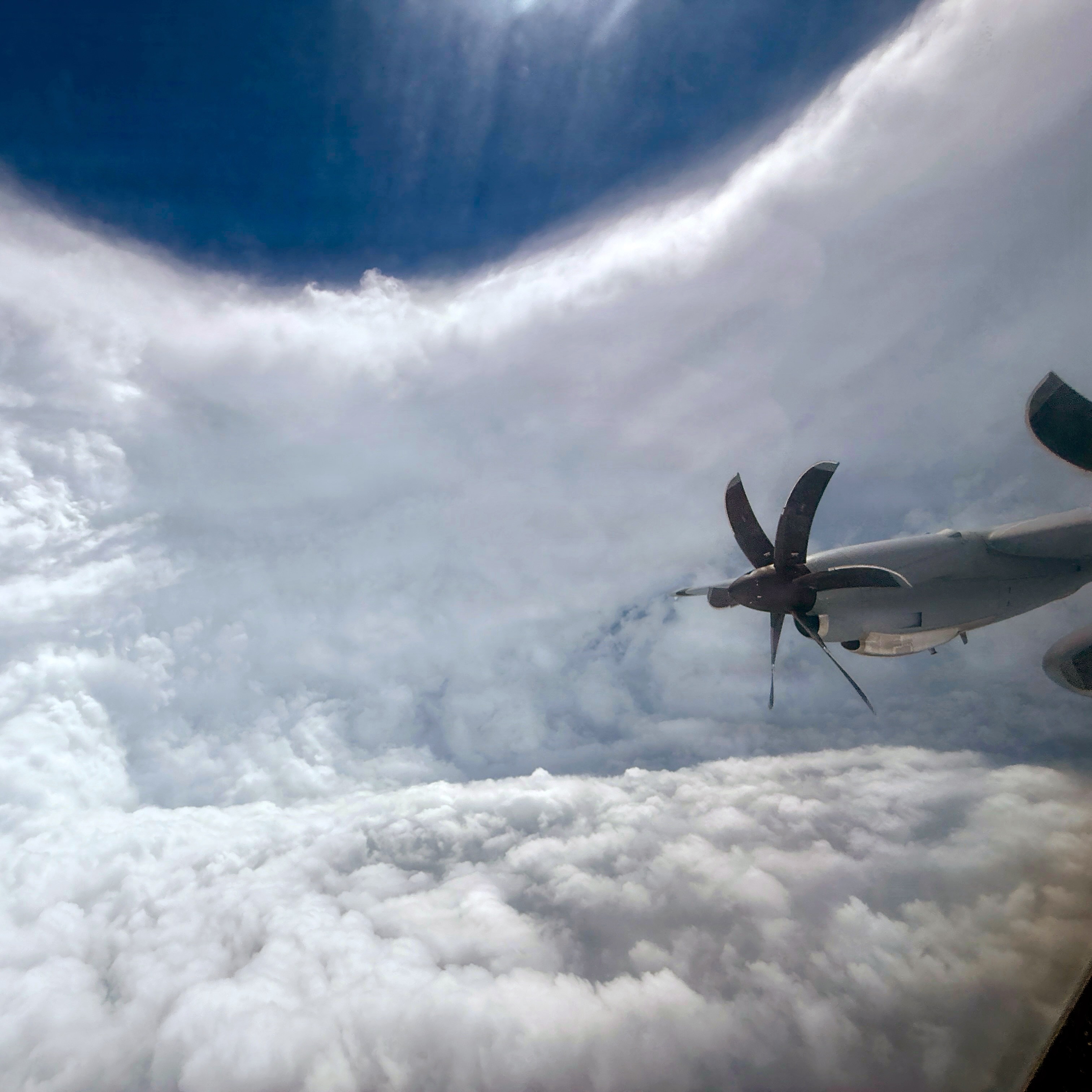 What is the benefit of flying through a hurricane?