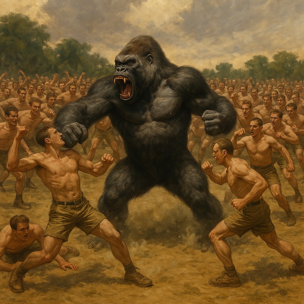Who wins in the viral "gorilla vs 100 men" question? Asking the hard questions: Full Show 5/2/2025