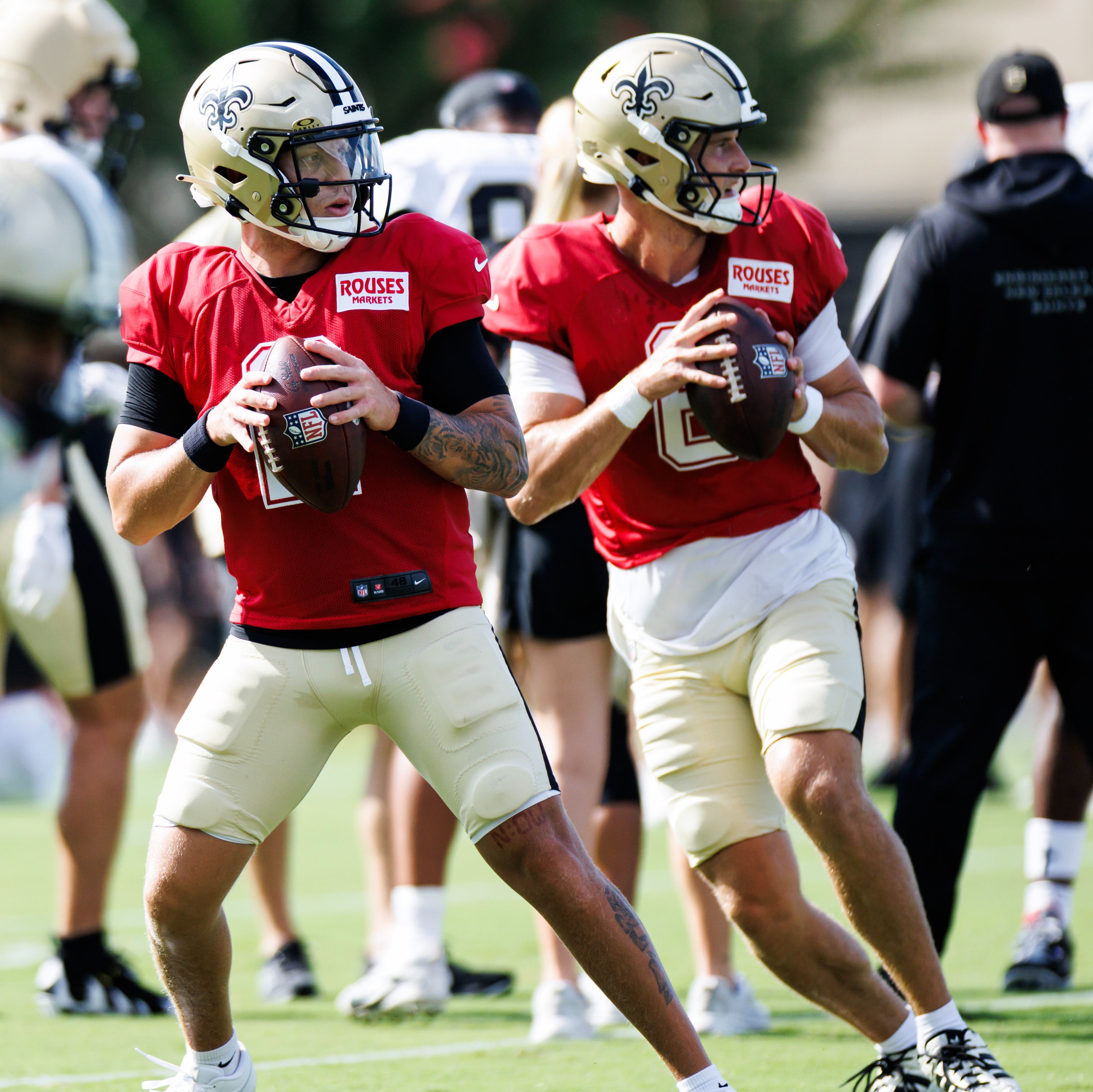 Tyler Shough and Spencer Rattler both struggled at the Saints' 10th practice today episode artwork