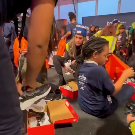 NY Road Runners gift new pairs of sneakers to 400+ kids ahead of marathon