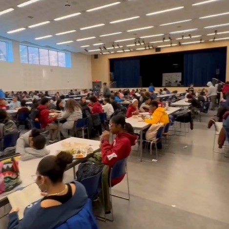 Students at a Bronx high school made an early Thanksgiving meal for their peers