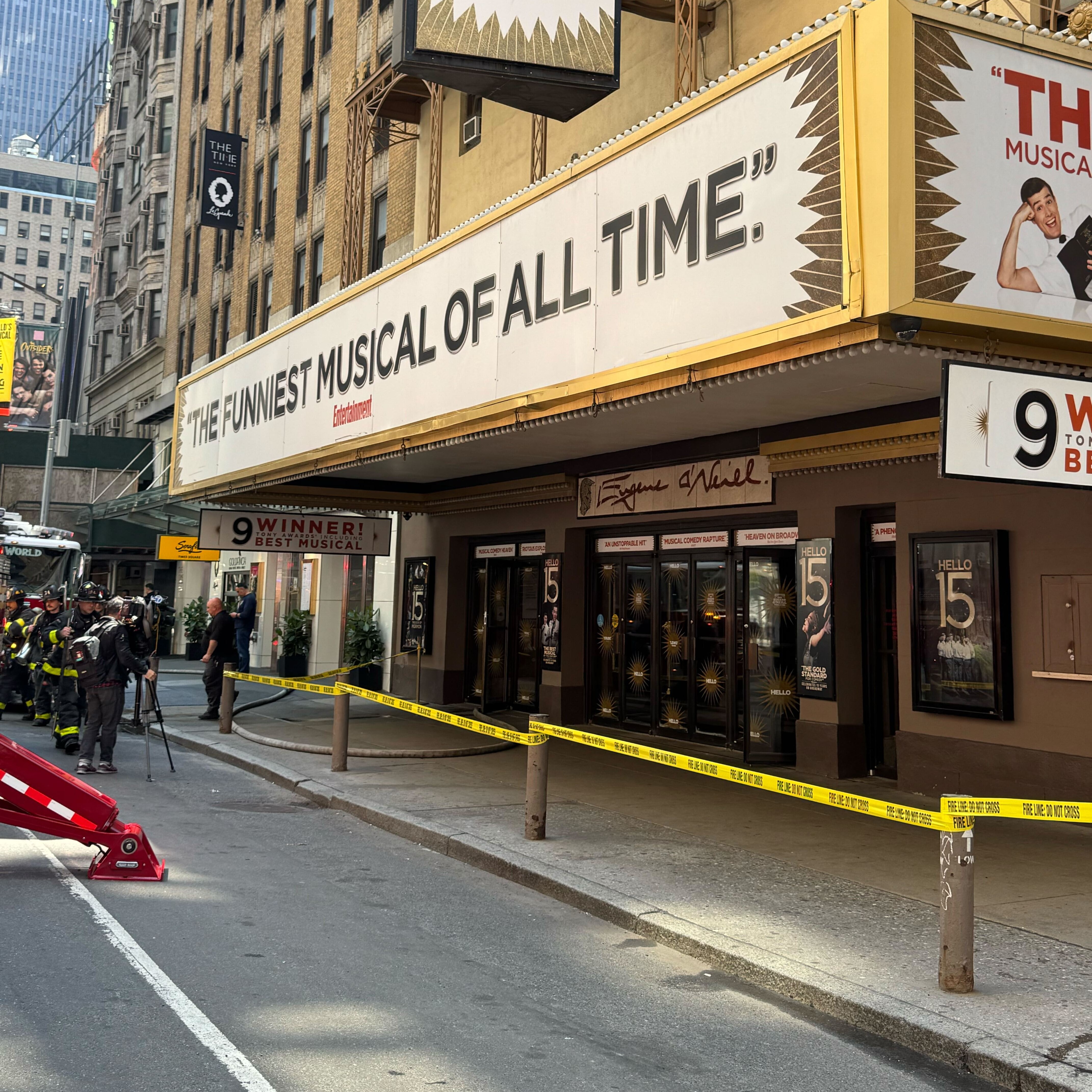 Fire causes forces closure of Broadway theater that's home to 'Book of Mormon' episode artwork