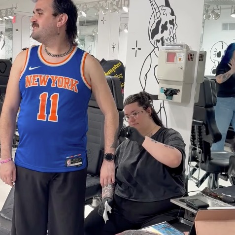 Bleeding blue and orange: NY Knicks fans get team tattoos for the Finals episode artwork