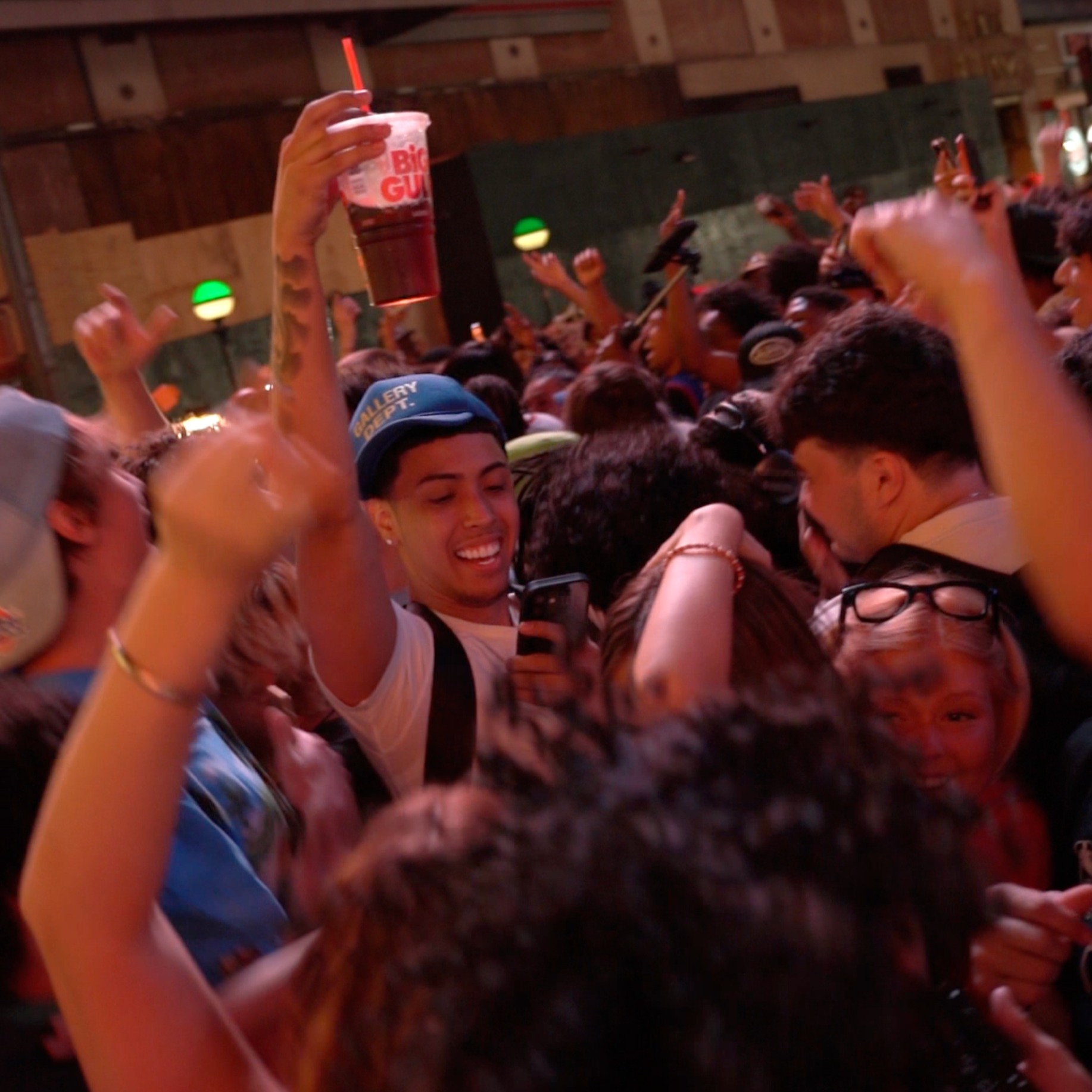 Knicks fans celebrate the historic win of game 1 in the finals episode artwork