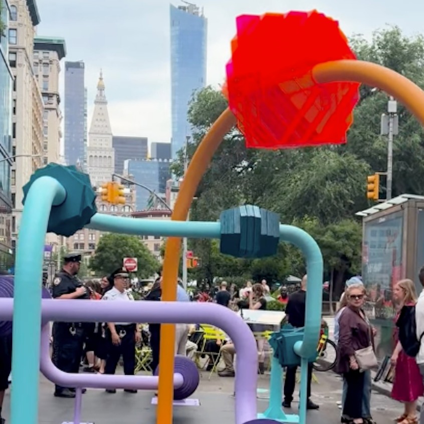 FIT students debut interactive bead maze sculpture in Union Square episode artwork