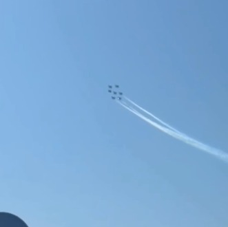 Navy's Blue Angels practice for the FourLeaf Air Show at Jones Beach episode artwork