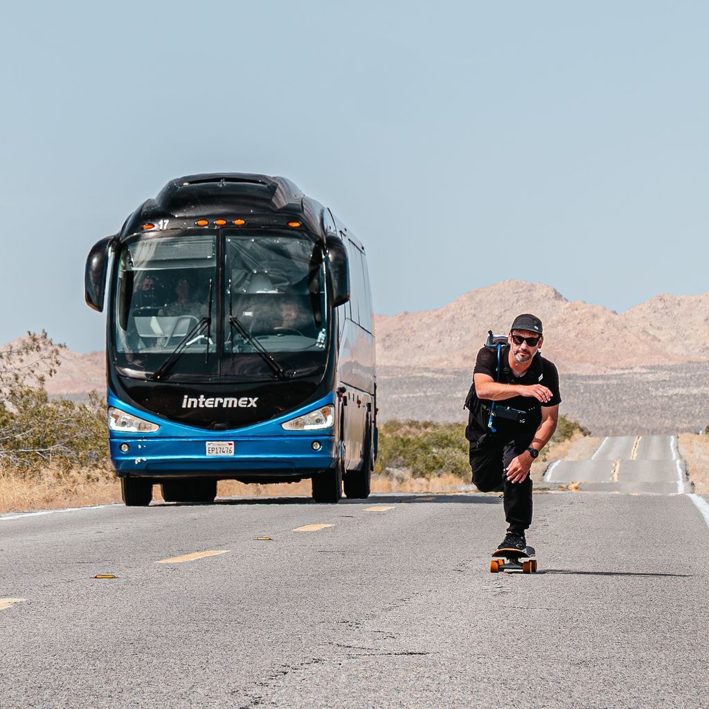 Long Island man skateboards across the country for the second time episode artwork