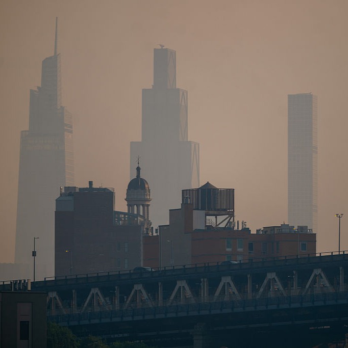 NYC gives out free masks in response to Canadian wildfire smoke episode artwork