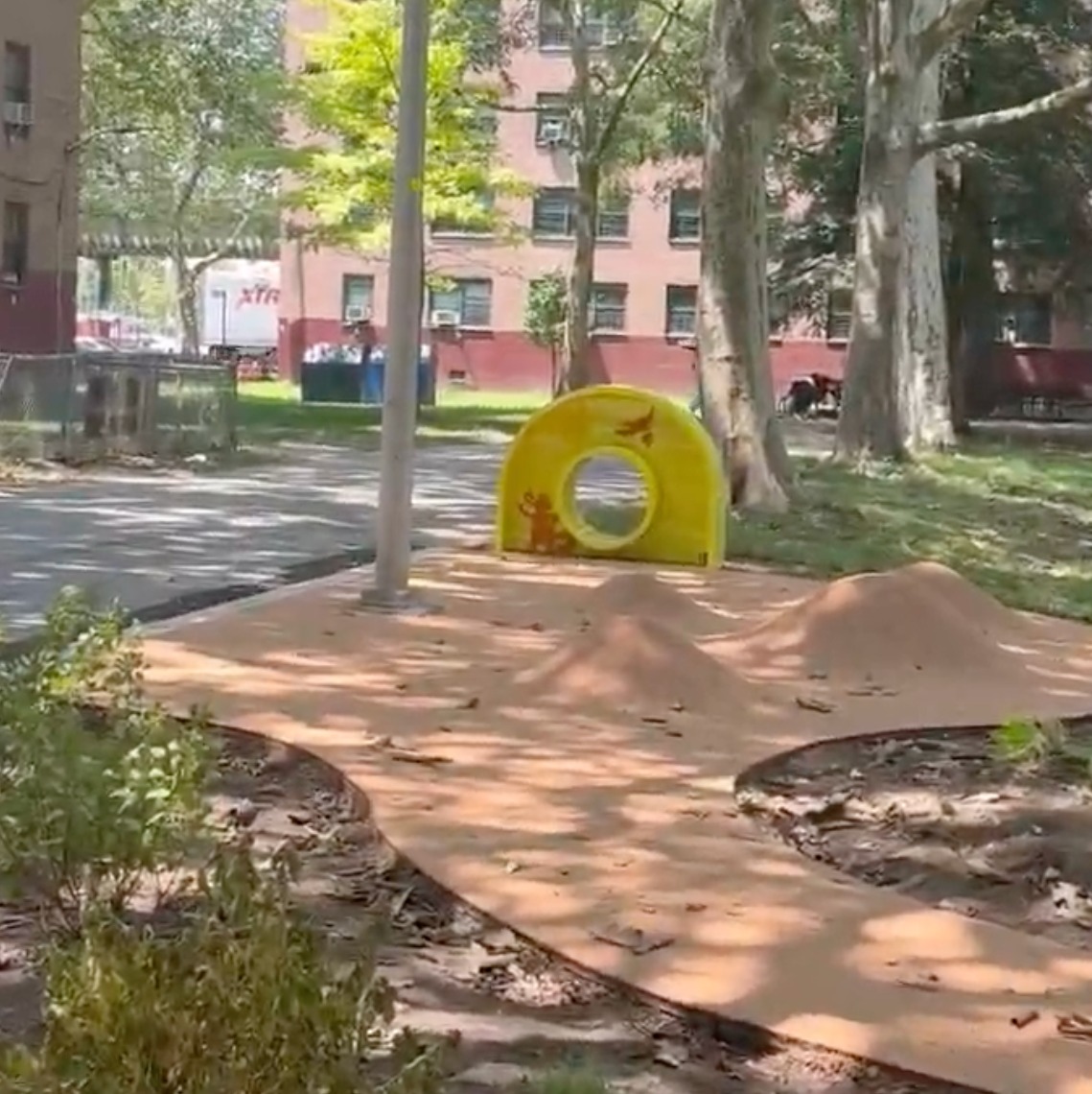 Brooklyn NYCHA complex unveils playground surface made from recycled wine corks episode artwork