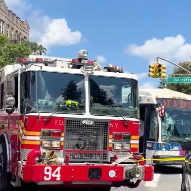 At least 19 injured after a fire truck collided with an MTA bus in the Bronx episode artwork