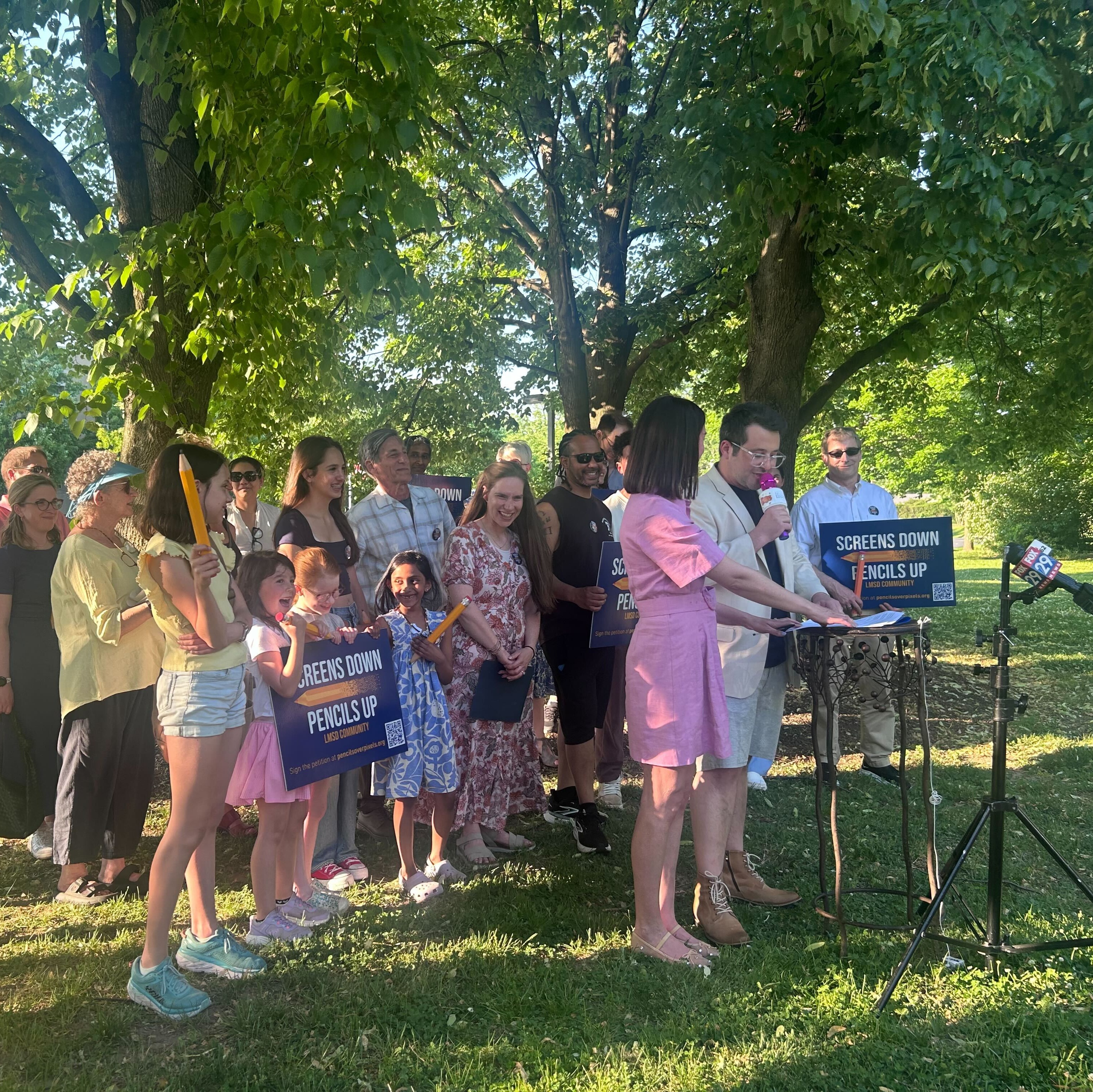 Lower Merion parents protest school board meeting over students’ use of Chromebooks episode artwork