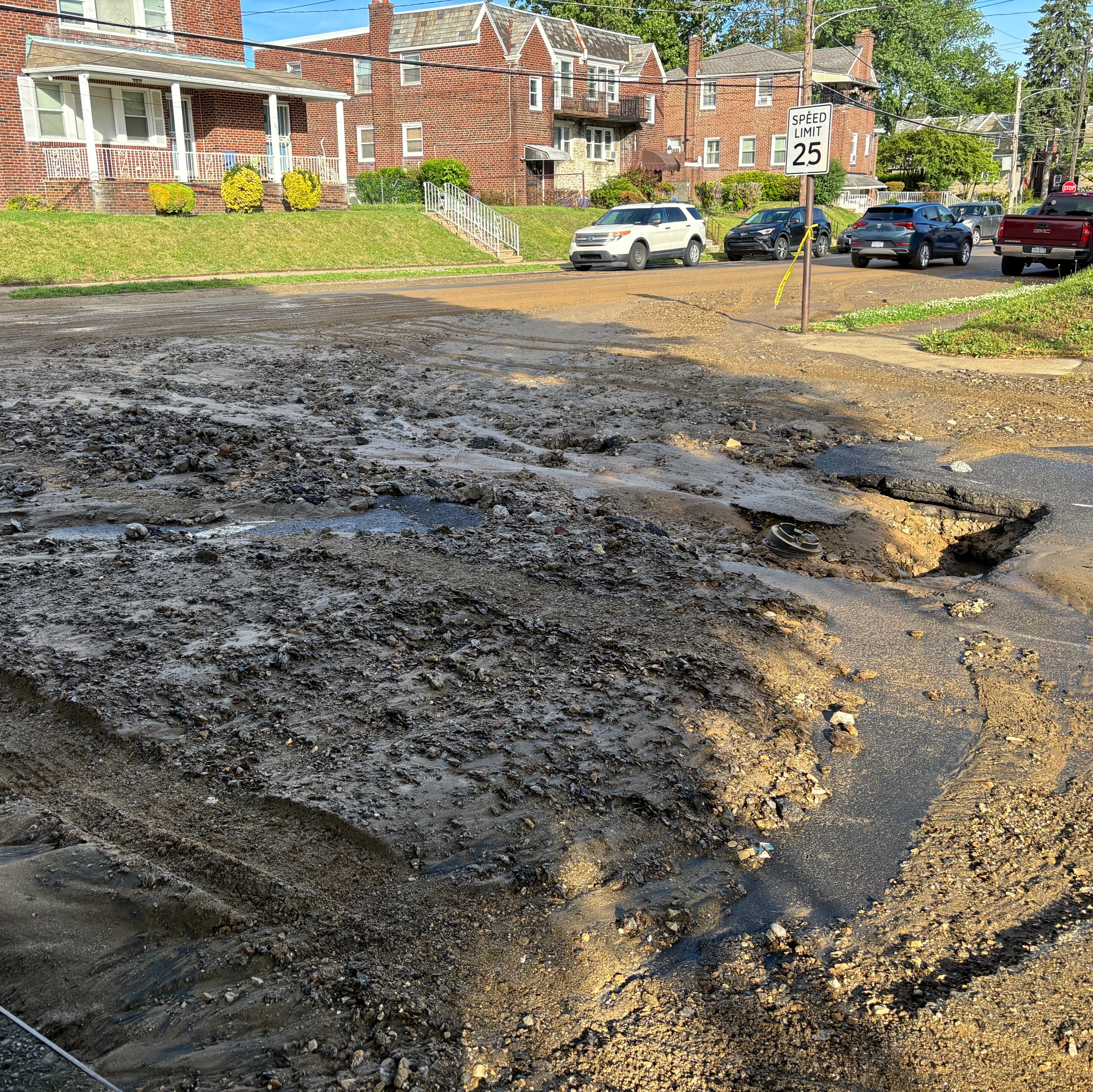 Water main break creates muddy mess in East Mount Airy episode artwork