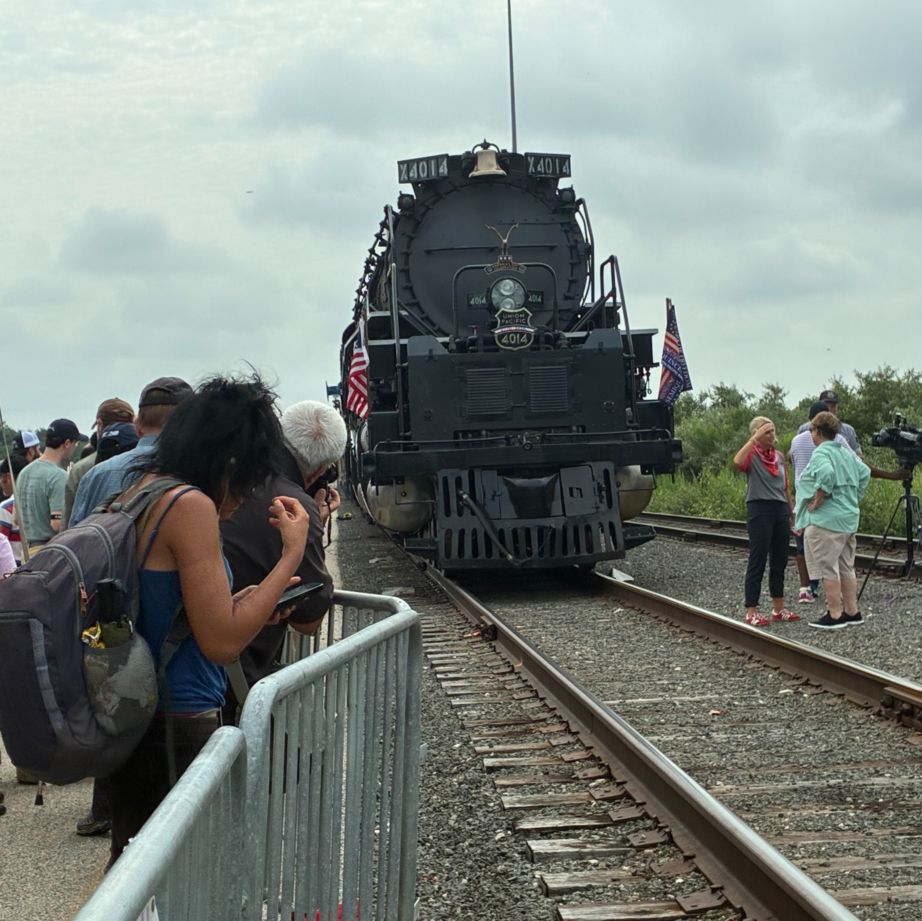 Train enthusiasts line the Navy Yard for an up-close look at Big Boy episode artwork