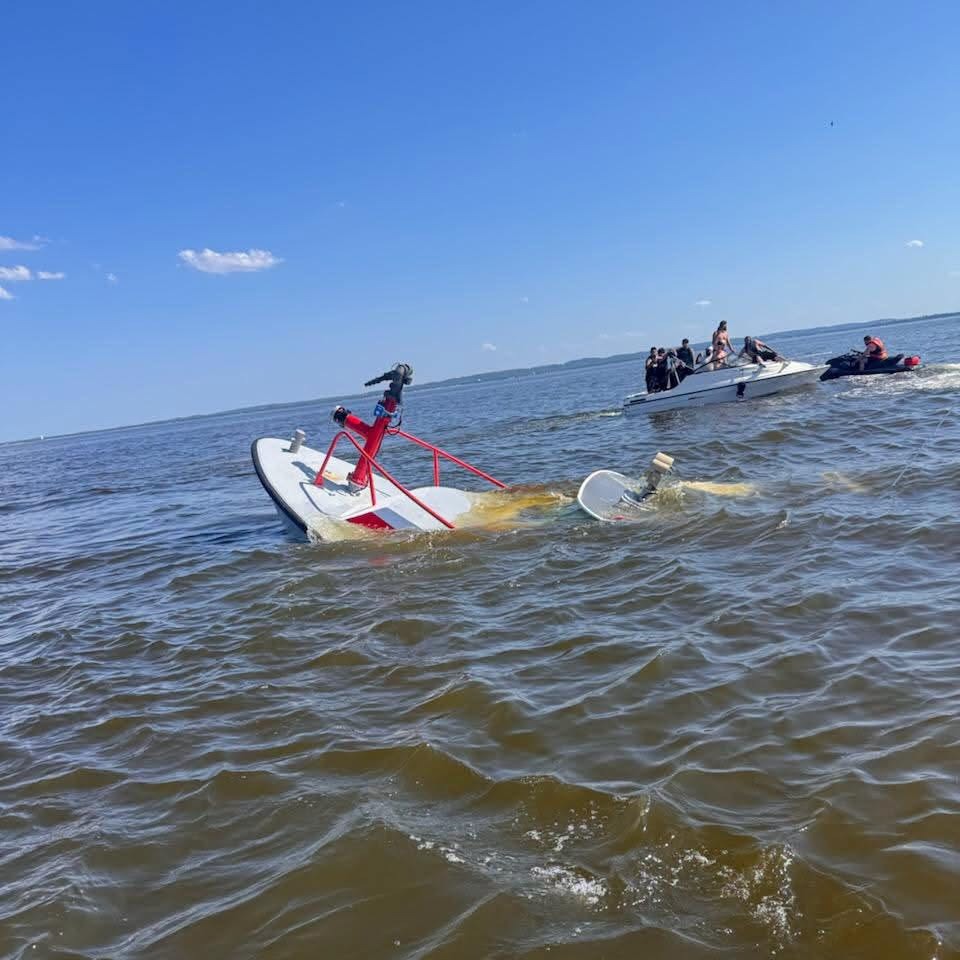 Whale sinks NJ fire department boat on July 4th episode artwork