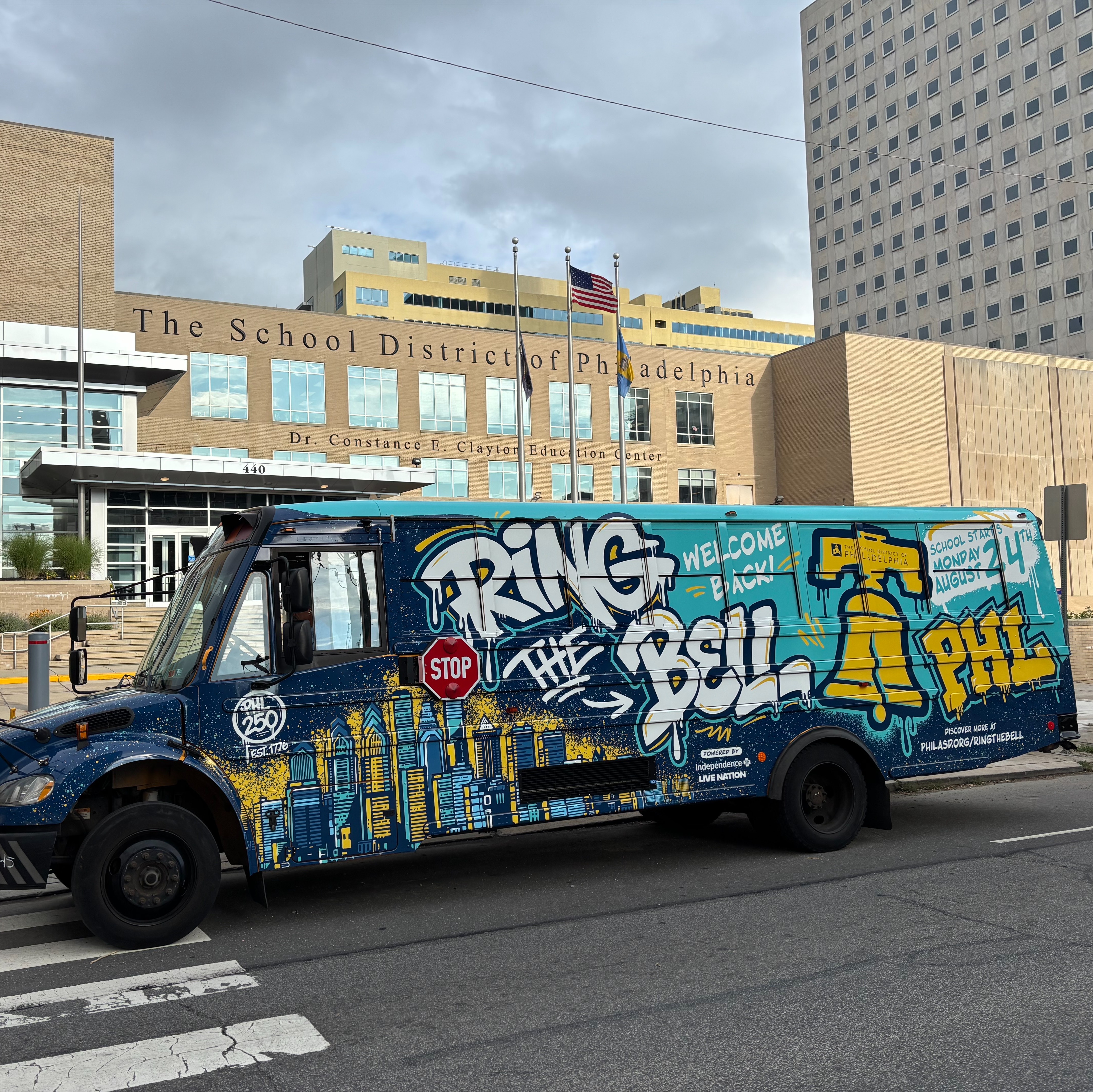 Philly school district unveils specially-wrapped bus for back-to-school tour episode artwork