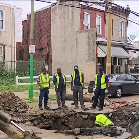 Service restored 18 hours after water main break in North Philly episode artwork