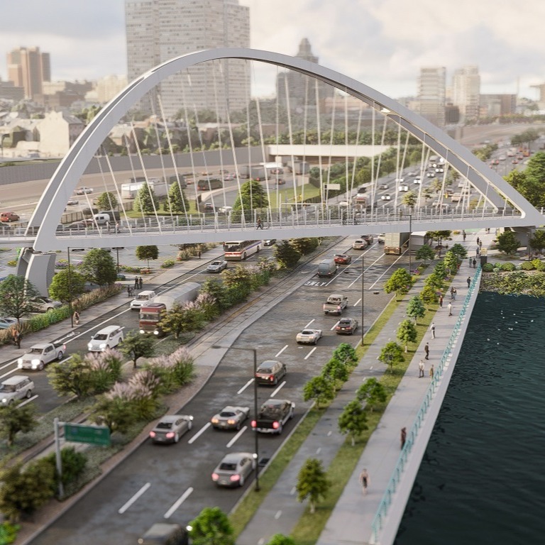 Assembly of pedestrian bridge connecting South Street to waterfront to begin next month episode artwork