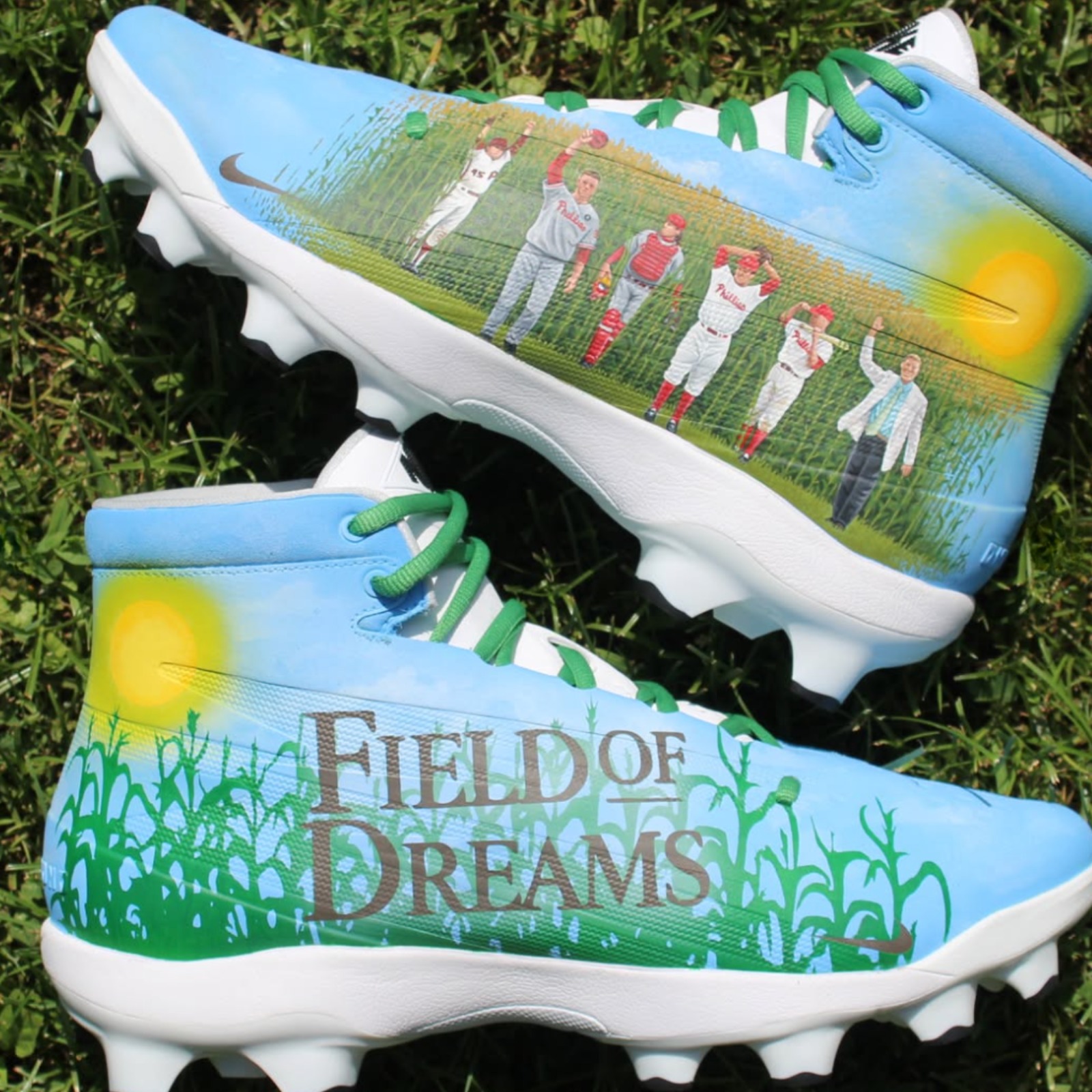 6 Phillies legends depicted on Bryson Stott’s custom cleats for Field of Dreams game episode artwork