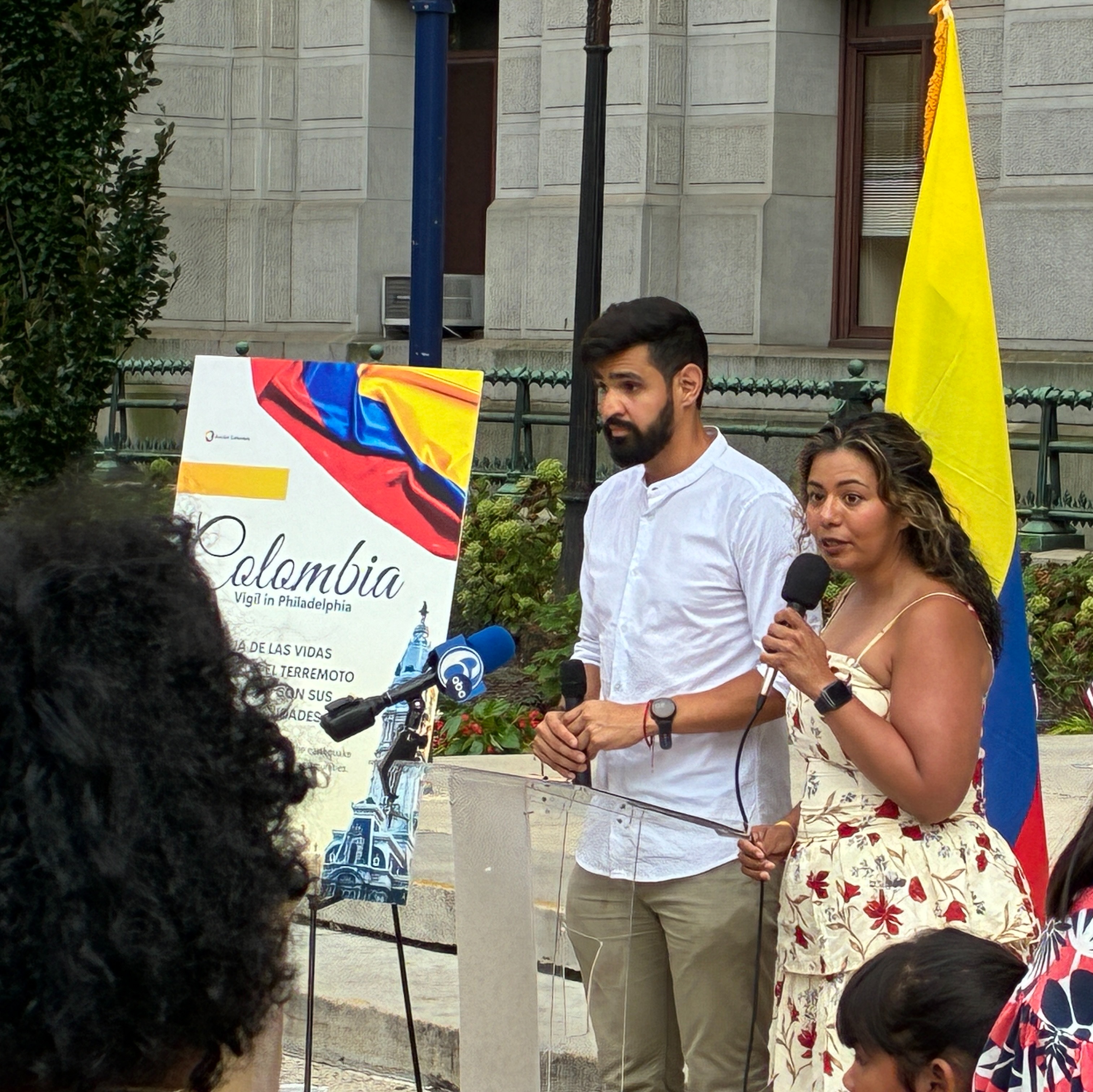 Colombian community in Philly unites at City Hall vigil for victims of massive earthquake episode artwork