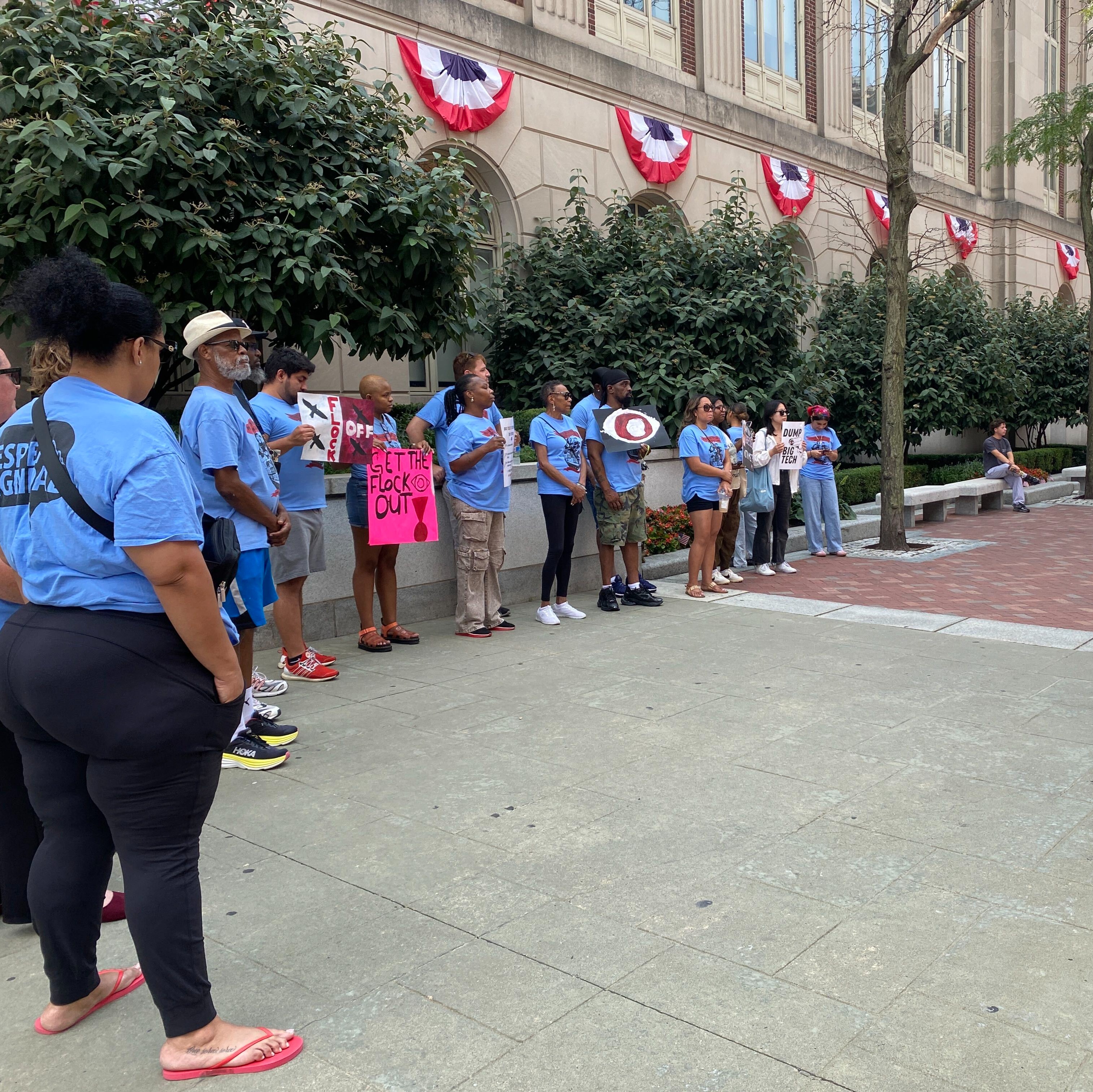 Protestors rally against big tech outside Fetterman's Philly office episode artwork