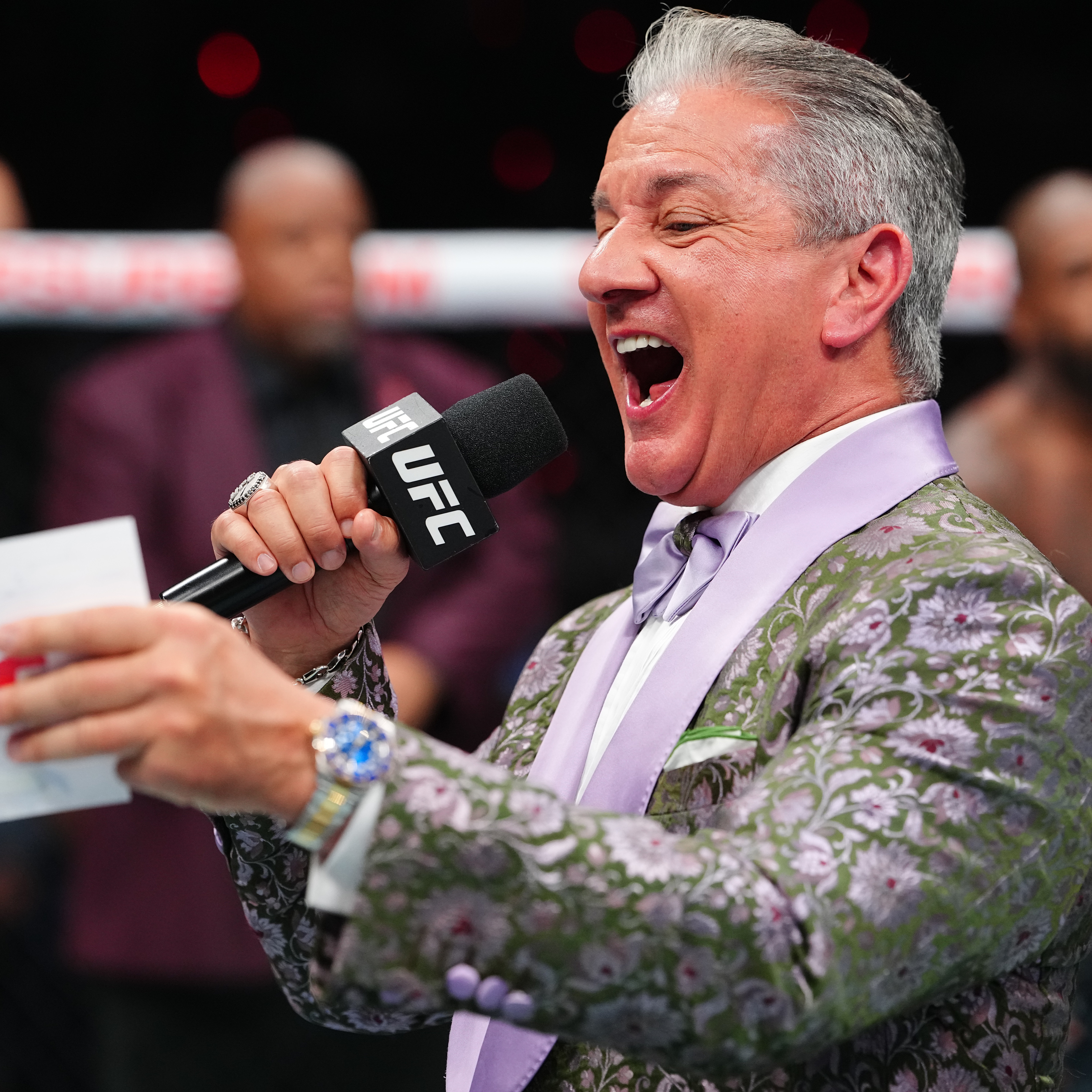 Bruce Buffer swings by Pat's King of Steaks after UFC 330 episode artwork