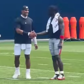 A.J. Brown and Jalen Hurts reunite at Eagles-Patriots joint practice episode artwork