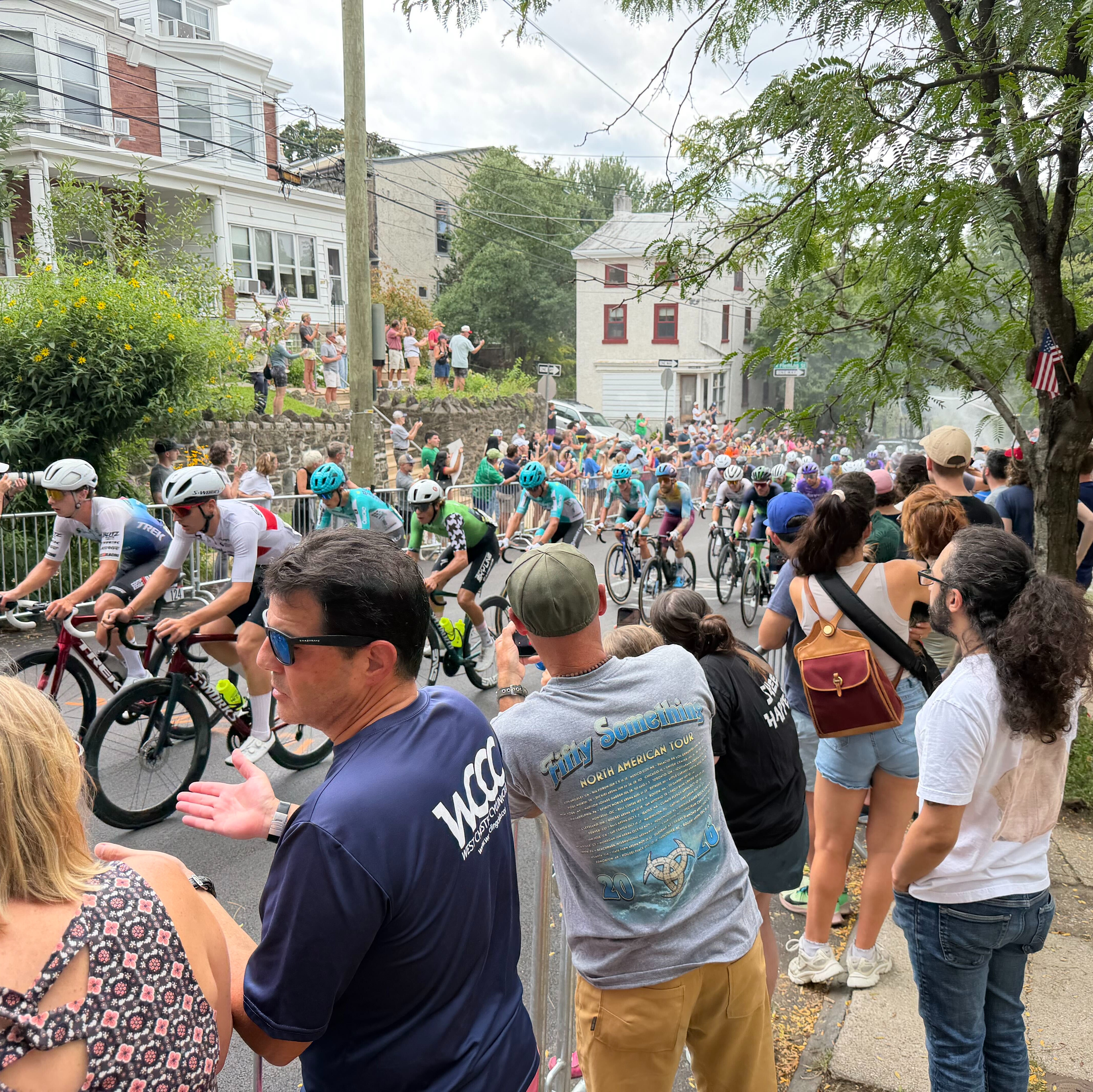 Racers face the infamous Manayunk Wall at the Cycling Classic episode artwork