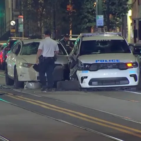 Van crashes into several cars in Brewerytown, including police cruiser episode artwork