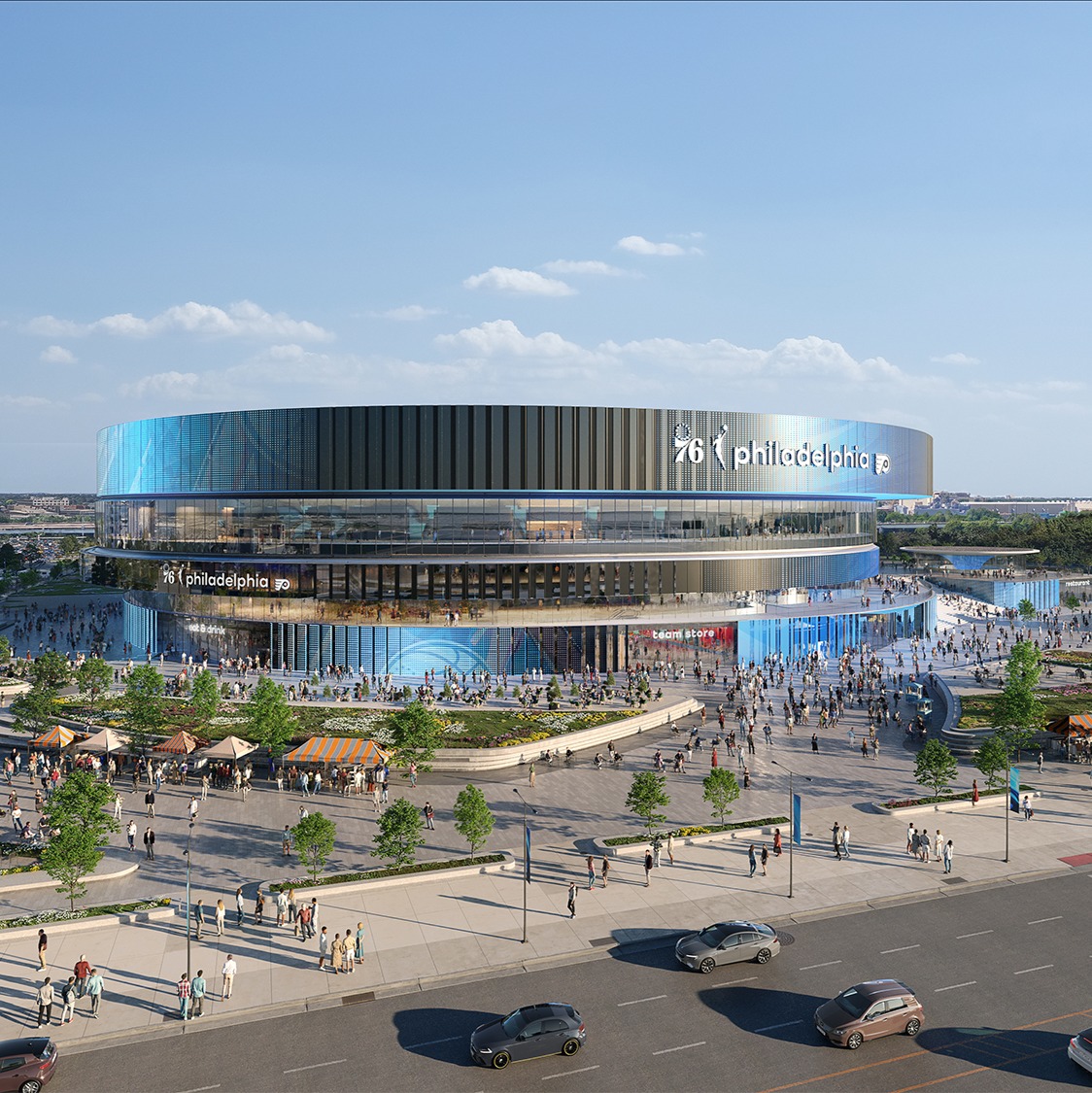76ers and Flyers reveal renderings of proposed arena on the grounds of old Spectrum episode artwork