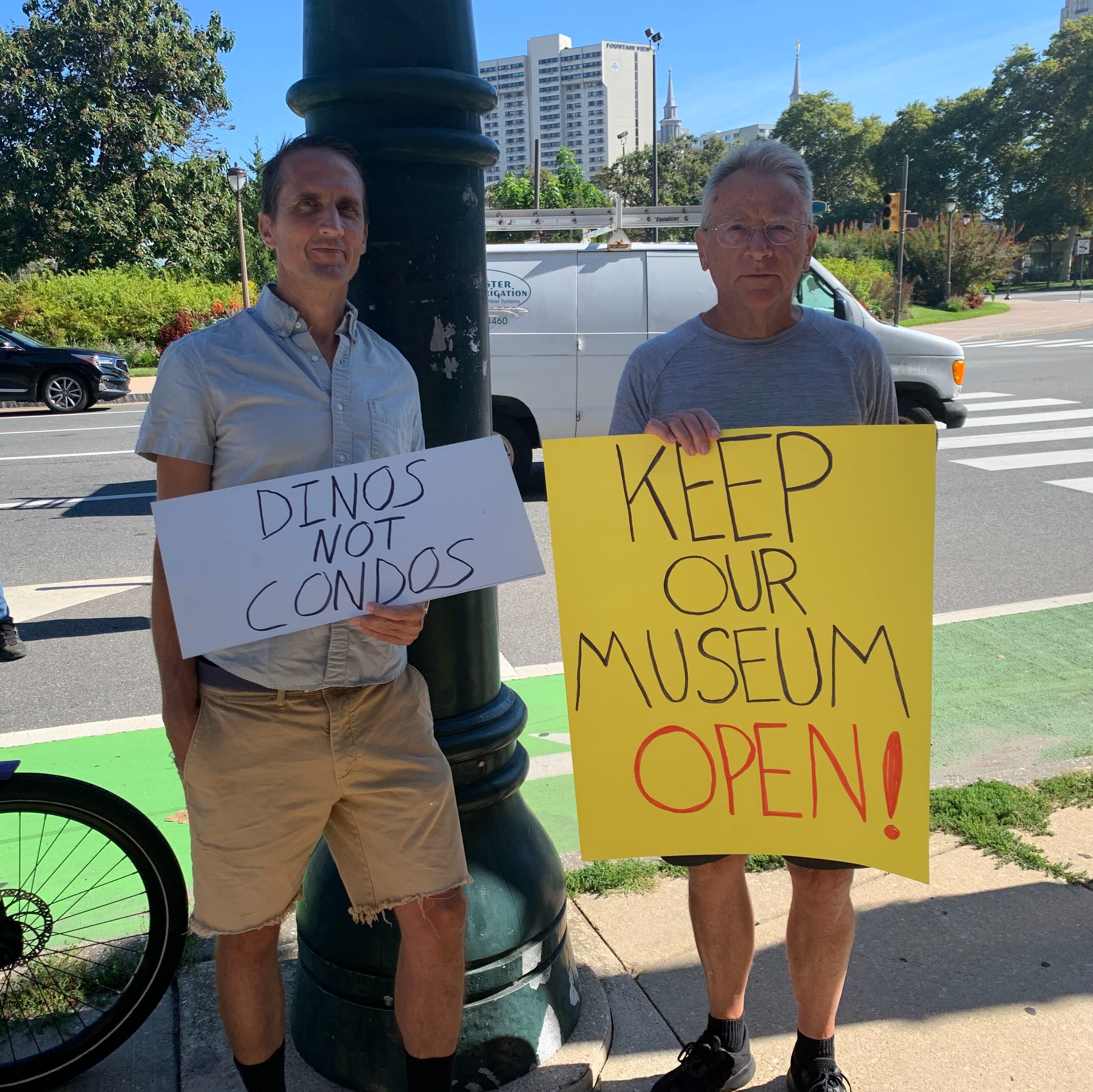 Hundreds gather outside Academy of Natural Sciences to protest museum closure episode artwork