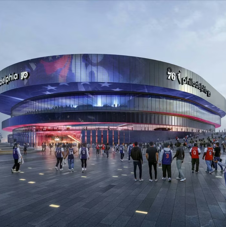 Philadelphia could get a large economic boost from the proposed Sixers and Flyers arena episode artwork